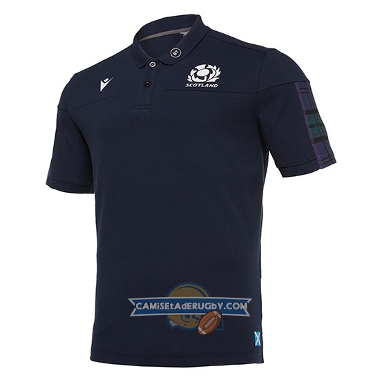 Camiseta Polo Escocia Rugby 2019-2020 Azul